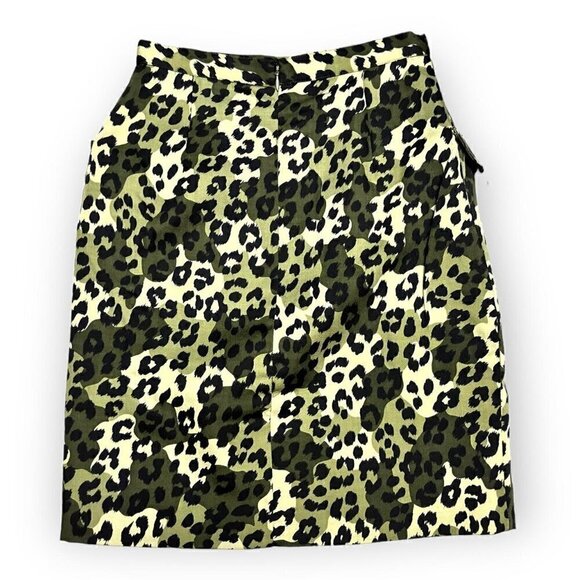 Versace Istante Vintage Luxury Designer Cheetah Print Wool Skirt - Womens XS - Picture 3 of 5